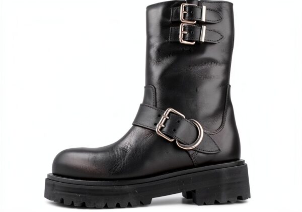 Stivali Donna Nero Pelle Eleganti Comodi Taglie 37 38 39-1