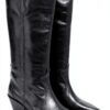 Scarpe Western Nero ALPE su pelle pull on-1