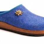 Pantofole donna BIO ALPES feltro blu taglia 35-0