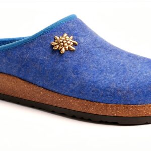 Pantofole donna BIO ALPES feltro blu taglia 35-0