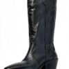 Scarpe Western Nero ALPE su pelle pull on-4
