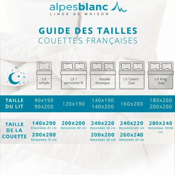 Piumone naturale Alpes Blanc Bianco Cotone-5