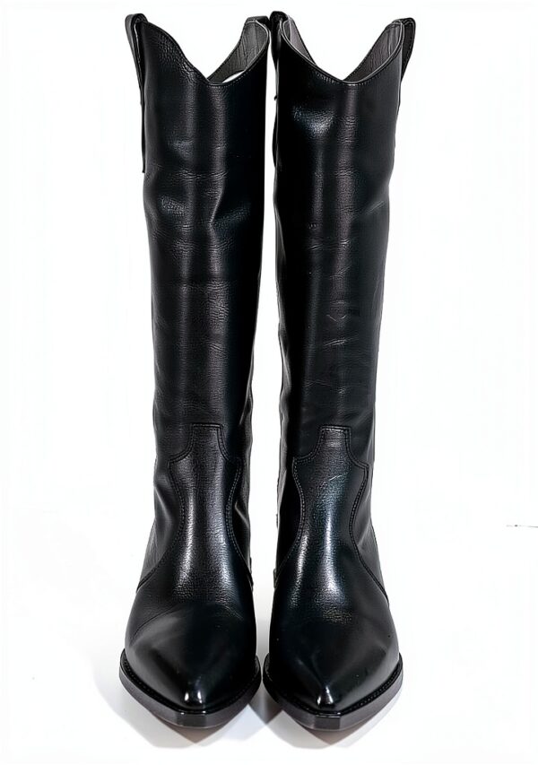 Scarpe Western Nero ALPE su pelle pull on-3