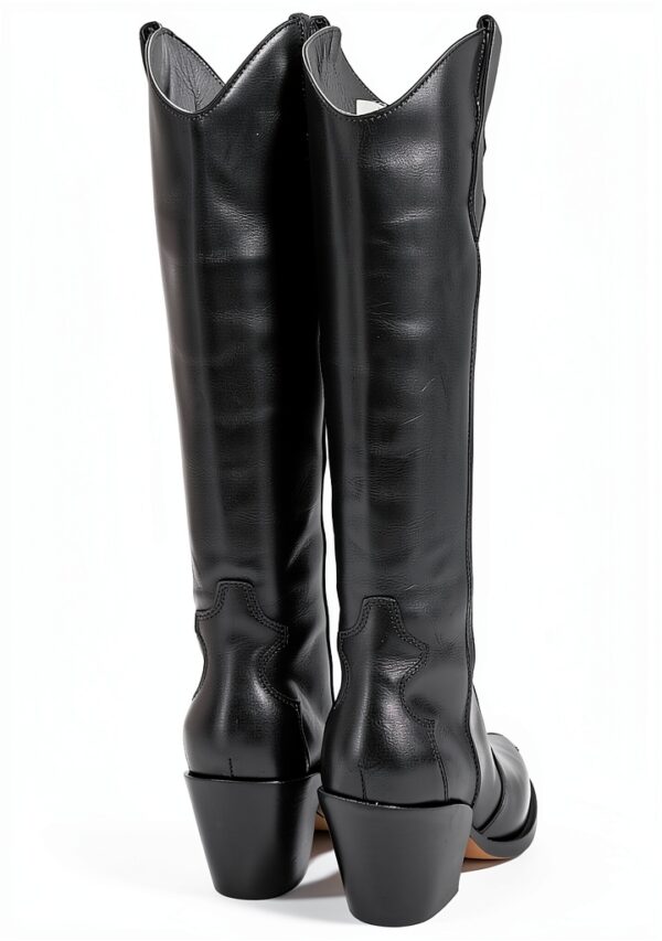 Scarpe Western Nero ALPE su pelle pull on-2