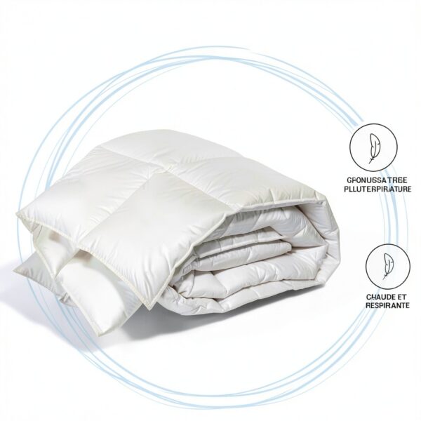 Piumone naturale Alpes Blanc Bianco Cotone-3