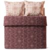 Alpes Blanc Copripiumino Reversibile 200x200 Bordeaux e Bianco-3