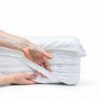 Alpes Blanc Coprimaterasso Impermeabile in Cotone 200 g/m² Bianco-2