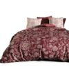 Alpes Blanc Copripiumino Reversibile 200x200 Bordeaux e Bianco-0