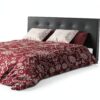 Alpes Blanc Copripiumino Reversibile 200x200 Bordeaux e Bianco-1