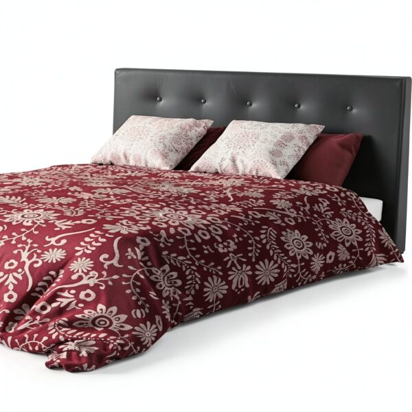 Alpes Blanc Copripiumino Reversibile 200x200 Bordeaux e Bianco-1