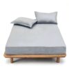 Alpes Blanc Lenzuolo con Angoli 140x190 cm Bianco 78 Fili Cotone-2