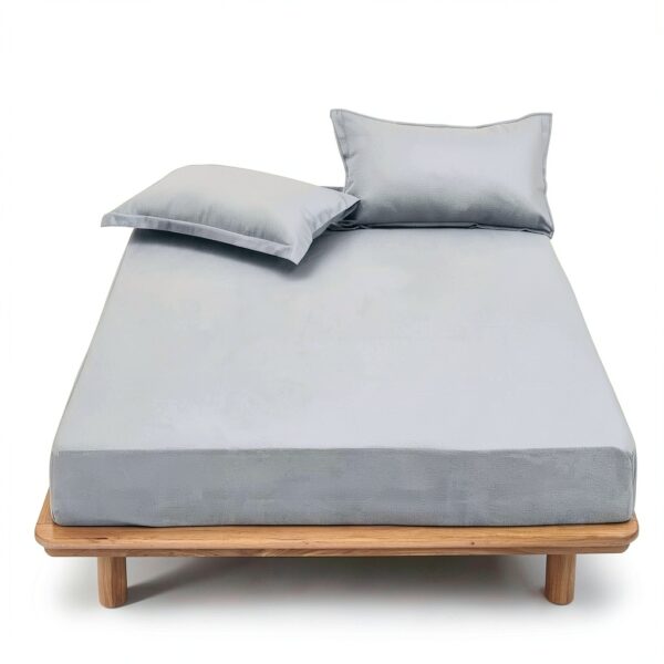 Alpes Blanc Lenzuolo con Angoli 140x190 cm Bianco 78 Fili Cotone-2