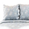 Copriletto Alpes Blanc Grigio Floreale 220x240 cm e 2 federe 65x65 cm-3