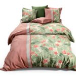 Alpes Blanc lenzuola 4 pezzi Bora 140x190 cm rosa reversibile-0