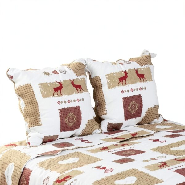 Copriletto Alpes Blanc Megève 260x260 con 2 federe 65x65-1