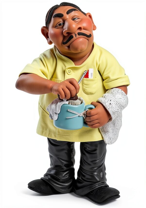 Mestieri Funny Barbiere 15 cm Les Alpes Accessorio Resina Dipinta-0