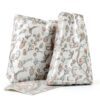 Alpes Blanc - Set di lenzuola Flanella Fleuris 4 pezzi, grigio petalo-1