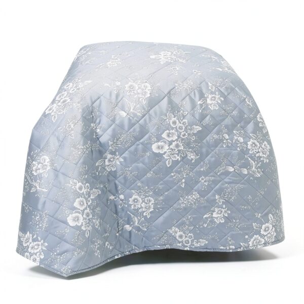 Copriletto Alpes Blanc Grigio Floreale 220x240 cm e 2 federe 65x65 cm-2