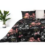 Copripiumino Alpes Blanc Belle de jour 240x220 Nero Viola modello 3986-0