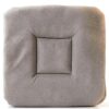 Alpes Blanc - Set di 6 cuscini per sedia grigio chiaro, 38 x 38 cm, seduta comoda e imbottita - Fissaggio tramite cinghie - Decorazione moderna-3
