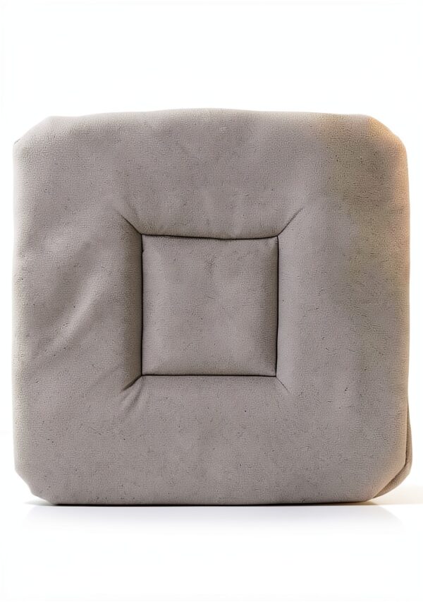 Alpes Blanc - Set di 6 cuscini per sedia grigio chiaro, 38 x 38 cm, seduta comoda e imbottita - Fissaggio tramite cinghie - Decorazione moderna-3