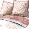 Set di lenzuola Alpes Blanc Flanella 4 pezzi Rosa e Bianco 200x160 cm-0