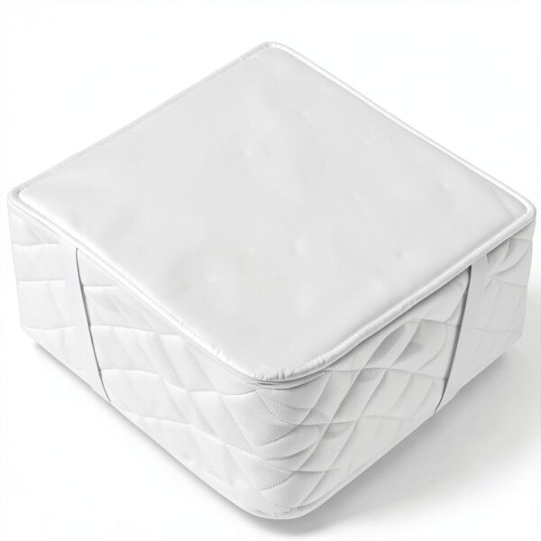 Coprimaterasso Alpes Blanc Antiacaro Spugna 140x190 Bianco-2