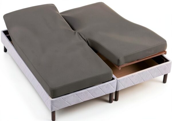 Alpes Blanc Coprimaterasso 2 x 70 x 190 cm, Colore: Grigio, TPR-0