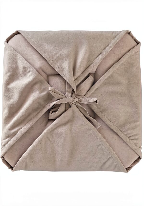 Alpes Blanc - Set di 6 cuscini per sedia grigio chiaro, 38 x 38 cm, seduta comoda e imbottita - Fissaggio tramite cinghie - Decorazione moderna-2