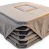 Alpes Blanc - Set di 6 cuscini per sedia grigio chiaro, 38 x 38 cm, seduta comoda e imbottita - Fissaggio tramite cinghie - Decorazione moderna-0
