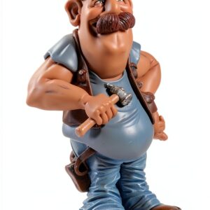 Les Alpes . Mestieri Funny Collection Operaio 16 cm Portafortuna Originale Caricatura-0