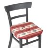 Alpes Blanc - Set di 6 cuscini per sedia 38x38 cm, motivo cuore rosso-2