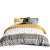 Copripiumino Alpes Blanc Leo 220x240 cm Reversibile Cotone Puro-0