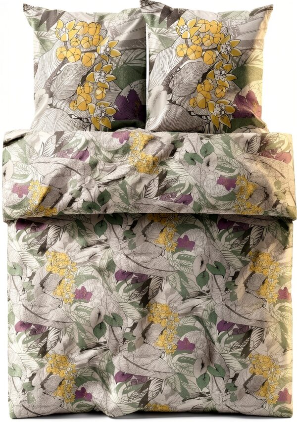 Copripiumino Alpes Blanc Zelia 240x220 cm Reversibile Cotone Biologico-1
