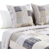 Copriletto Alpes Blanc Rayons Douceur 230x250 cm + 2 federe 65x65 cm-2