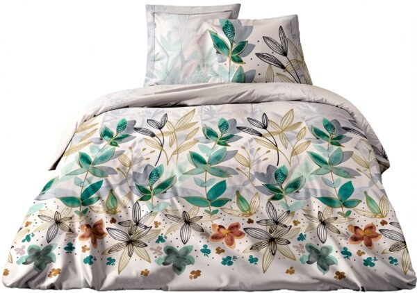 Alpes Blanc - Set di lenzuola Summer Flower 3-4 pezzi, 100% cotone-1