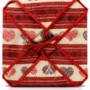 Alpes Blanc - Set di 6 cuscini per sedia 38x38 cm, motivo cuore rosso-4