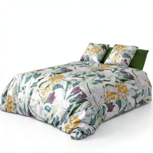 Copripiumino Alpes Blanc Zelia 240x220 cm Reversibile Cotone Biologico-0