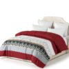 Alpes Blanc Piumone in microfibra, 600 g, morbido, rosso e bianco, 220 x 240 cm-0