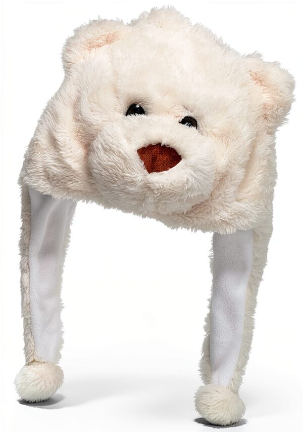 Les Alpes Cappello Peluche Invernale Funny Orso Polare, 30x40cm - 218 012-0
