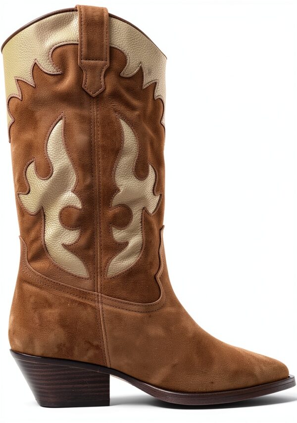 Alpe Western 11 Marrone - Stivali Donna in Pelle Scamosciata-3