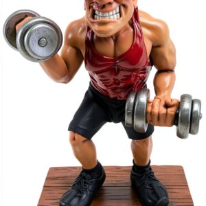 Les Alpes Figura Bodybuilder, 17,5cm - Statuina Figurina Dipinta a Mano in Resina Sintetica - Collezione Funny World Mestieri Sport - 014 99662-0