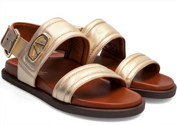 ALPE Sandali in Pelle Dorata Isabela Donna Oro-2