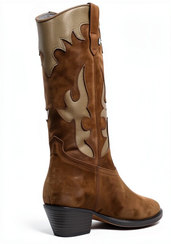 Alpe Western 11 Marrone - Stivali Donna in Pelle Scamosciata-2