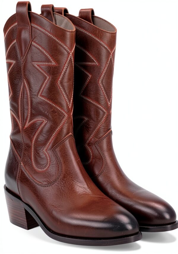 ALPE Stivali in pelle marrone Queens-1